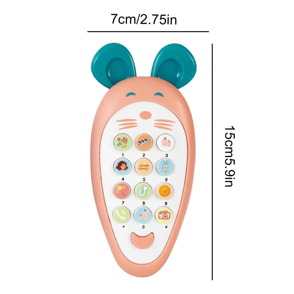 Musical Cell Phone Toy Learning Play Toy Phone Children Pretend Phone Music Player Puzzle Storytelling Machine for 1-3 Year Old