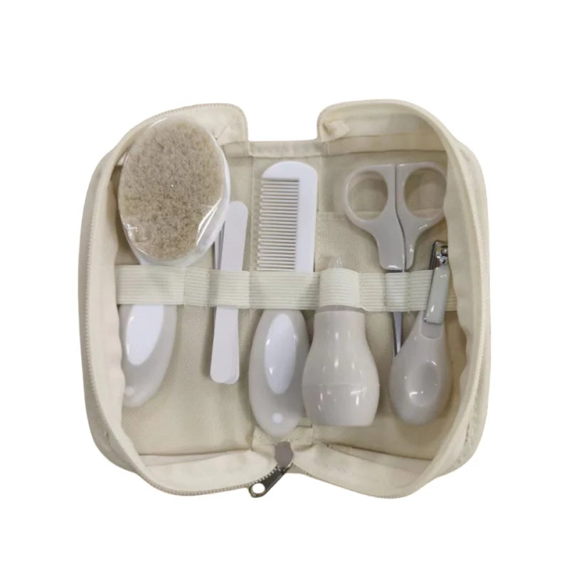 Baby Care Kit Six-Piece Baby Nasal Inhaler Nail Clipper Brush File Comb Scissors Set Daily Cleaning and Care Accessories for Bab