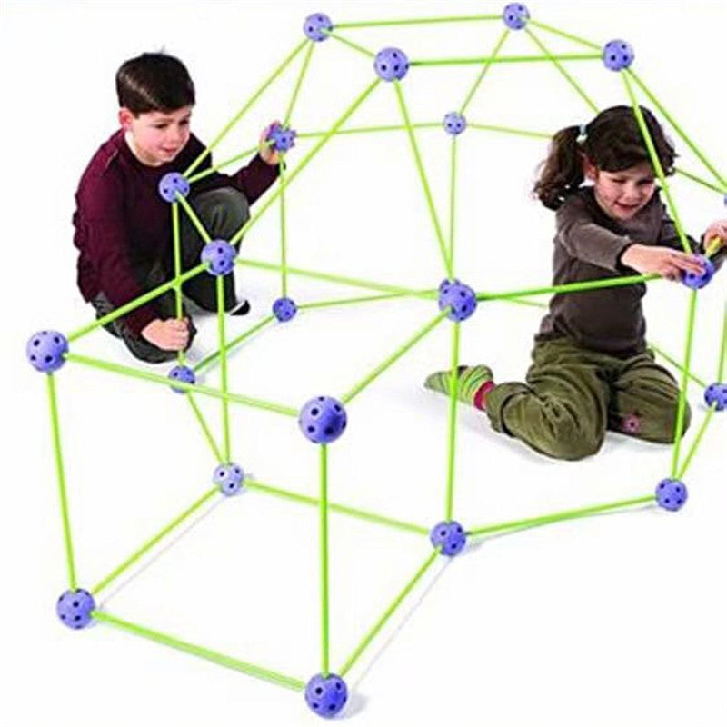 Children'S Building Fortress Building Castle Plastic Insert Assembling Building Block Educational Toy