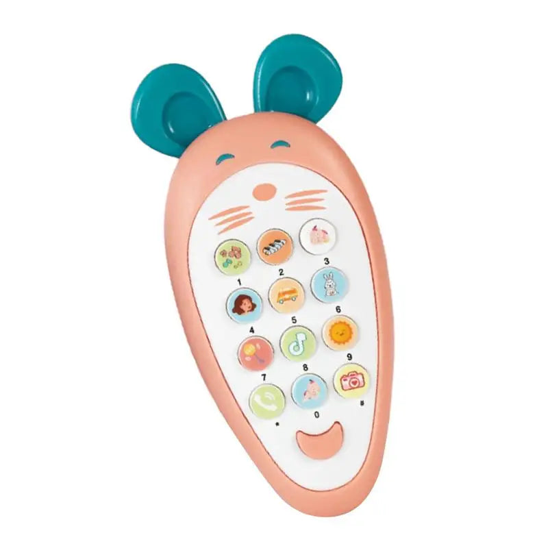 Musical Cell Phone Toy Learning Play Toy Phone Children Pretend Phone Music Player Puzzle Storytelling Machine for 1-3 Year Old