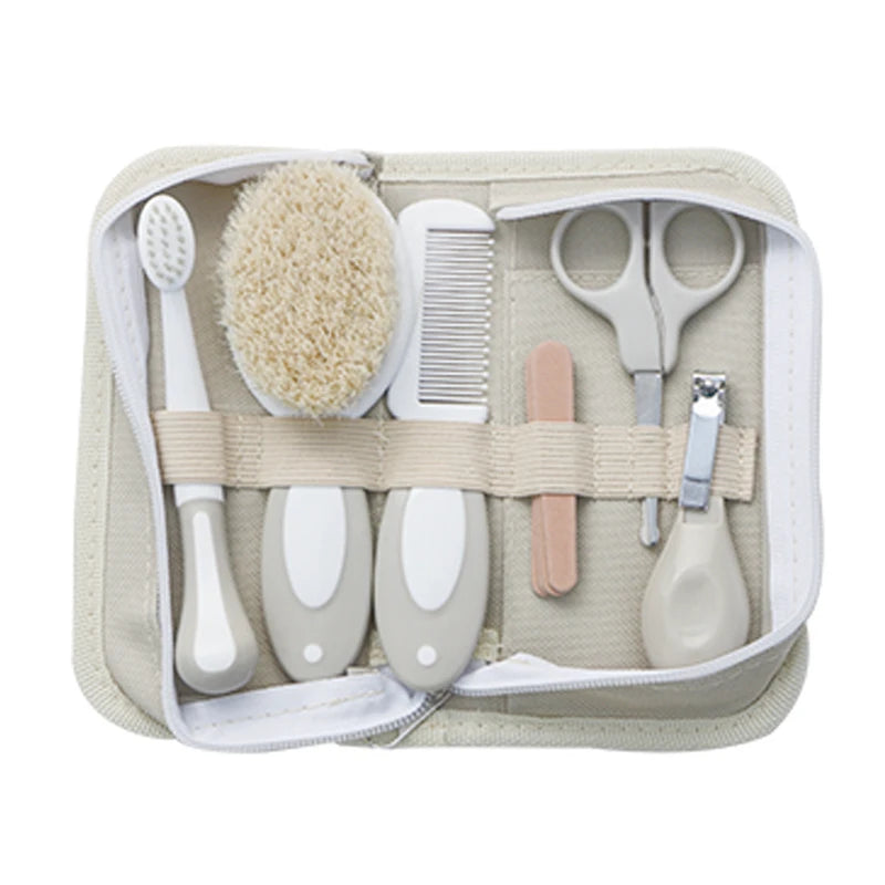 Baby Care Kit Six-Piece Baby Nasal Inhaler Nail Clipper Brush File Comb Scissors Set Daily Cleaning and Care Accessories for Bab