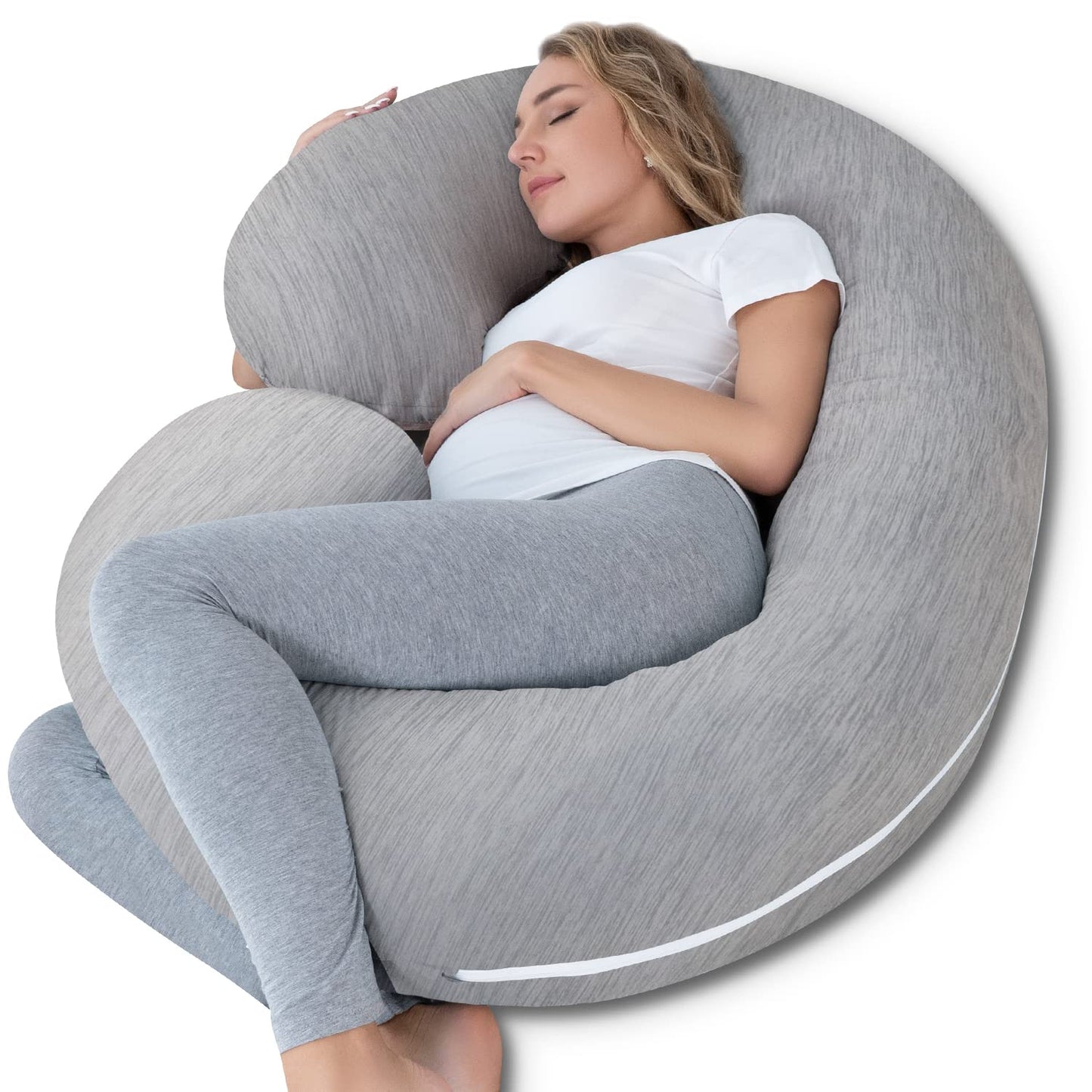Cooling Pregnancy Pillow, Maternity Pillow for Pregnant Women(Cooling Blue)