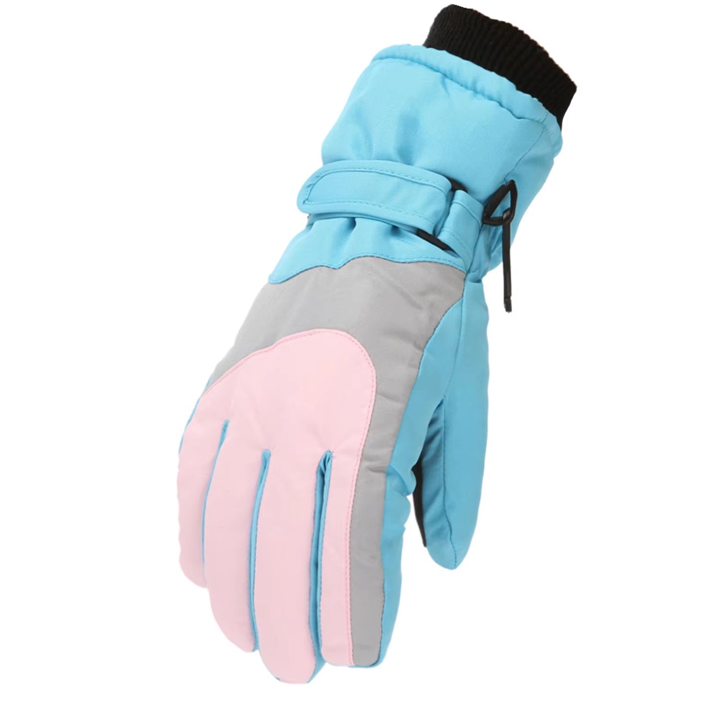 New Children Kids Winter Warm Solid Color Gloves Boy Girls Ski Mitten Windproof Waterproof Sports Skiing Thicken Warm Gloves P5