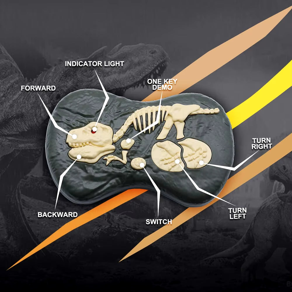 Upgraded Chargeable Remote Control Dinosaur Toys Kids Jurassic Dinosaur Simulation Velociraptor Toy with LED Light and Roaring