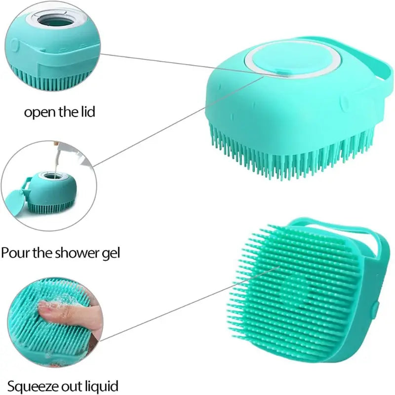 Pet Bath Brush Dog Cat Shower Massage Gloves Soft Silicone Cleaning Grooming Tool Hair Remover Massage Dogs Supplies