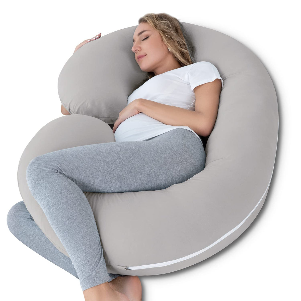 Cooling Pregnancy Pillow, Maternity Pillow for Pregnant Women(Cooling Blue)