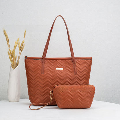 Women Embroidery Shoulder Tote Bag Set
