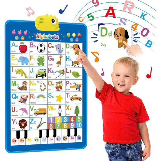 Electronic Alphabet Wall Chart, ABC Chart Learning Toys for 3 to 4 Year, Chore Charts for Kids, Educational Boy Toys 2 3 Years Old