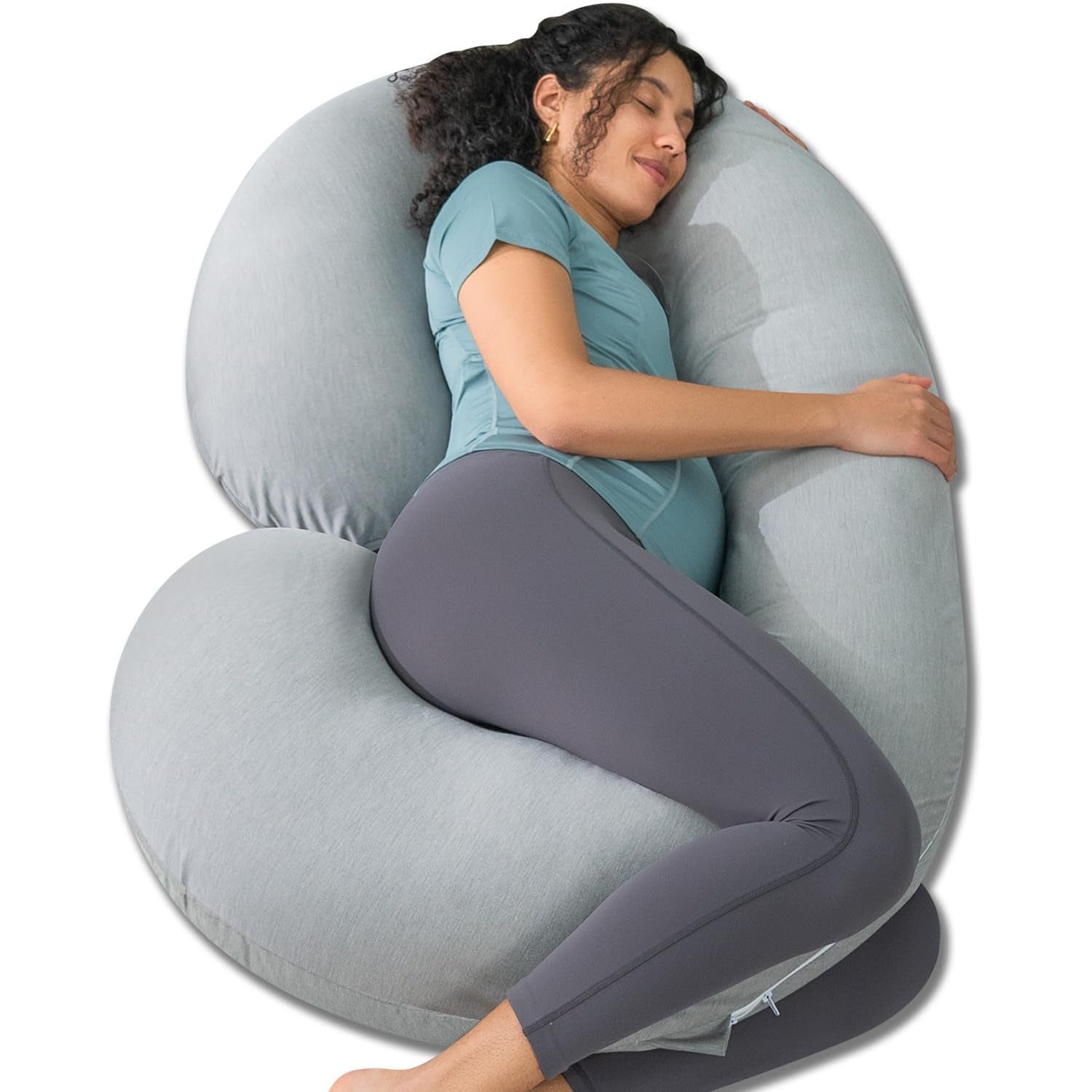 Cooling Pregnancy Pillow, Maternity Pillow for Pregnant Women(Cooling Blue)