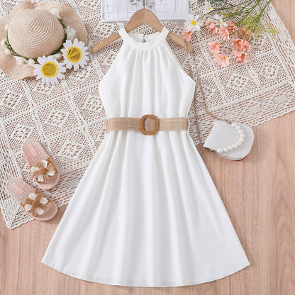 Girls Sleeveless A-Line Dress