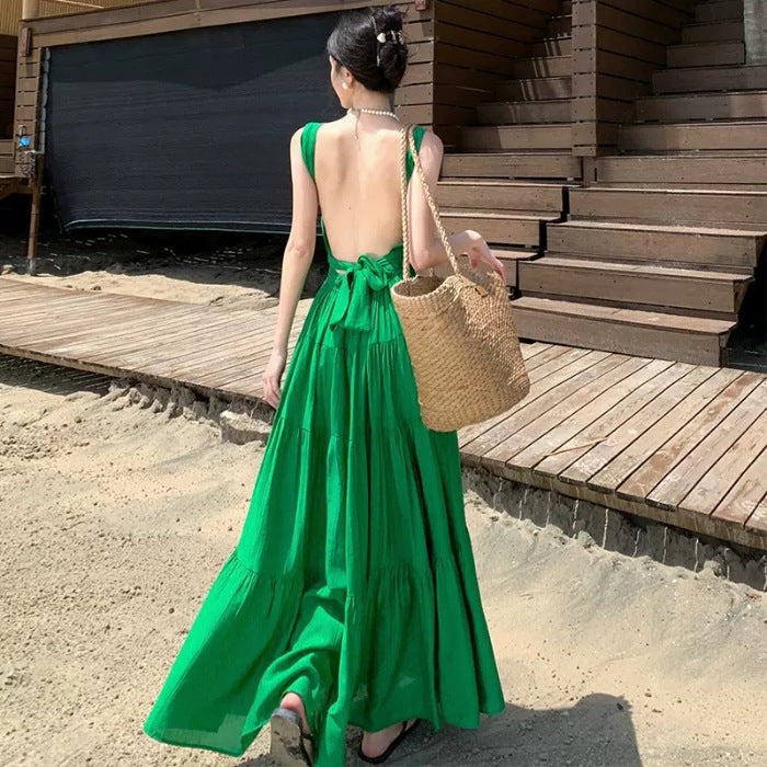 Classy Backless Maxi Dress
