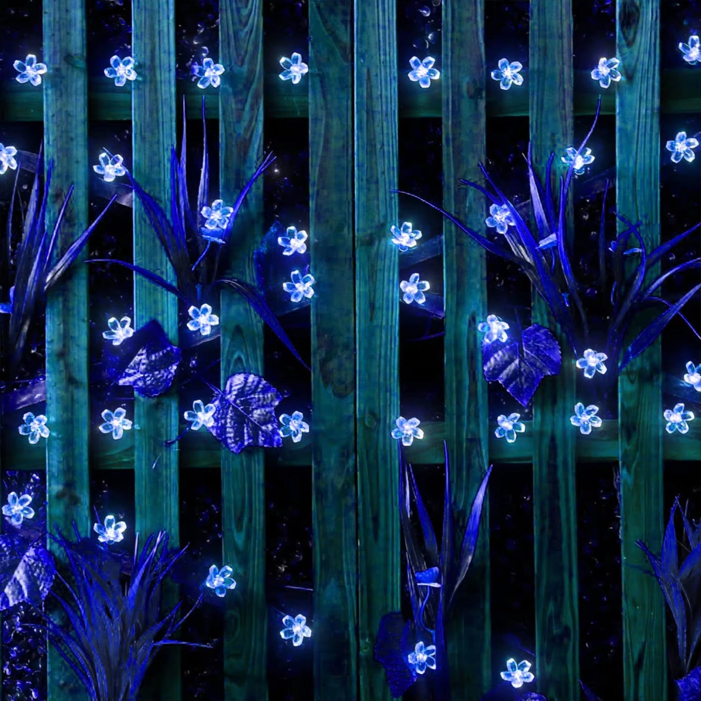 Solar Garden Lights Outdoor Solar Flower String Lights Solar Outdoor Lights Waterproof Flower Lights Garden Decoration Outdoor