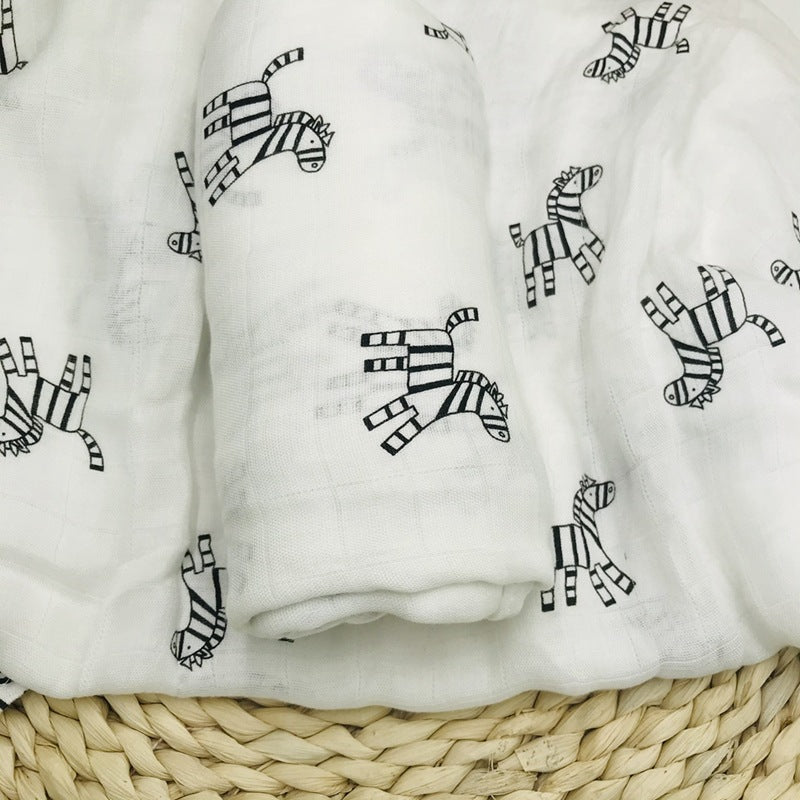 Baby Bamboo Fiber Swaddle Blanket .