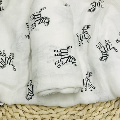 Baby Bamboo Fiber Swaddle Blanket .