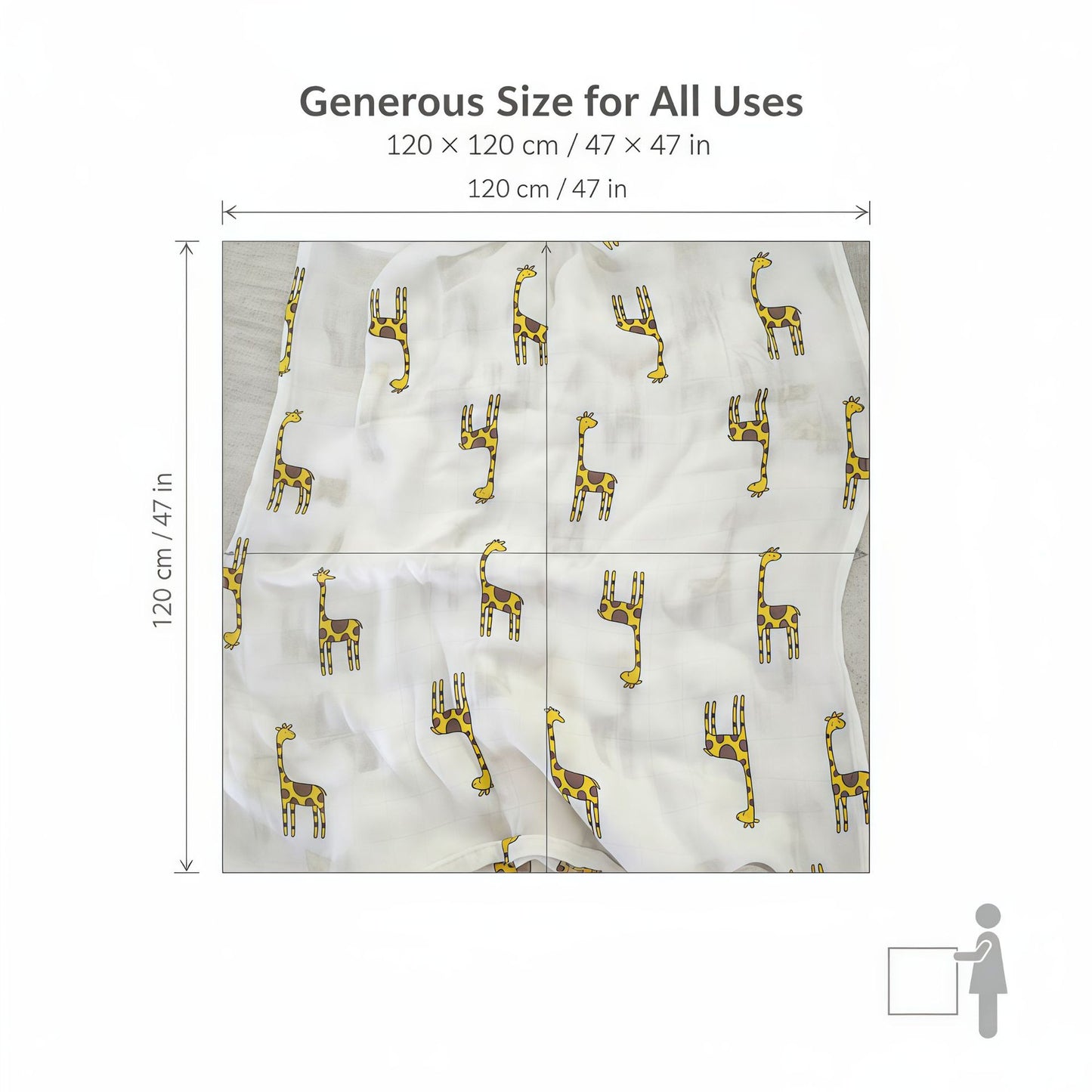 Baby Bamboo Fiber Swaddle Blanket .