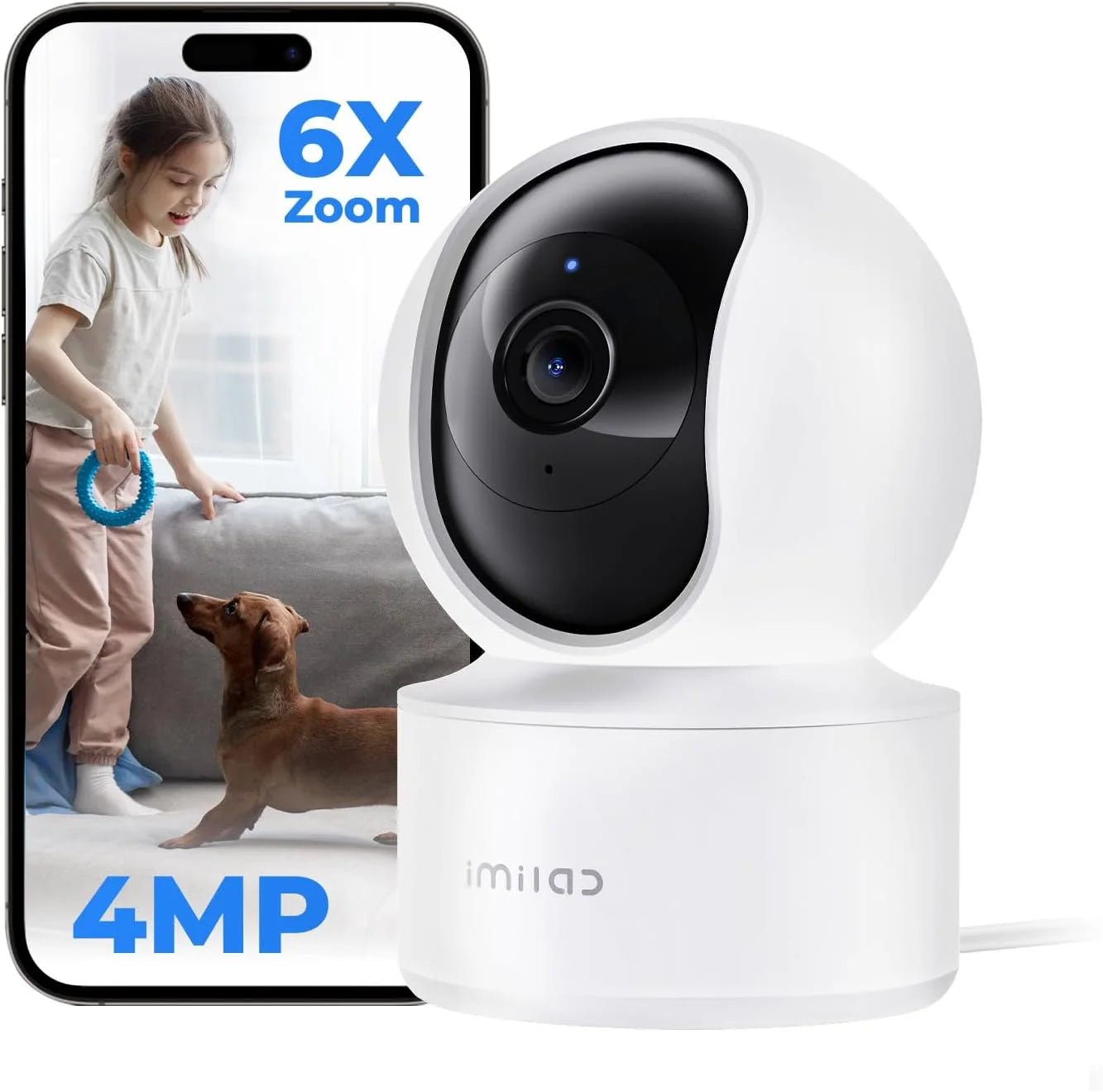 C21 2.5K IP Security Camera Mihome App 360° Night Vision Baby Monitor with App, 2-Way Audio, AI Detection