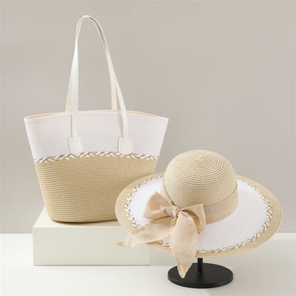 Bow Design Sun Hat and Bag Set