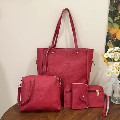 chic 4-piece bucket bag set