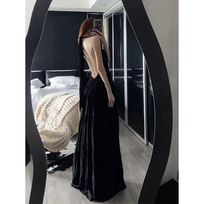 Classy Backless Maxi Dress