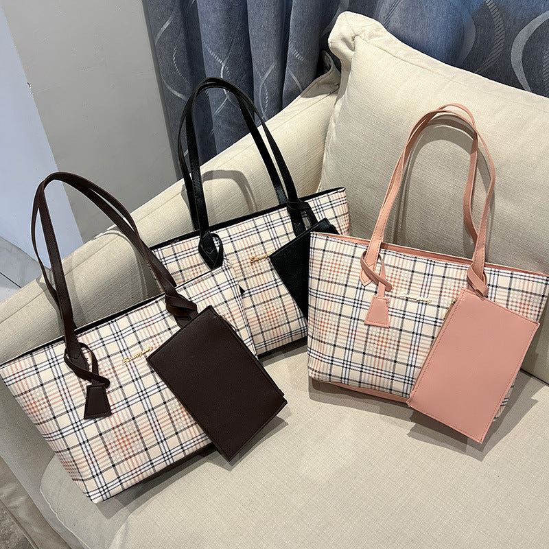 Plaid Printed Tote Bag