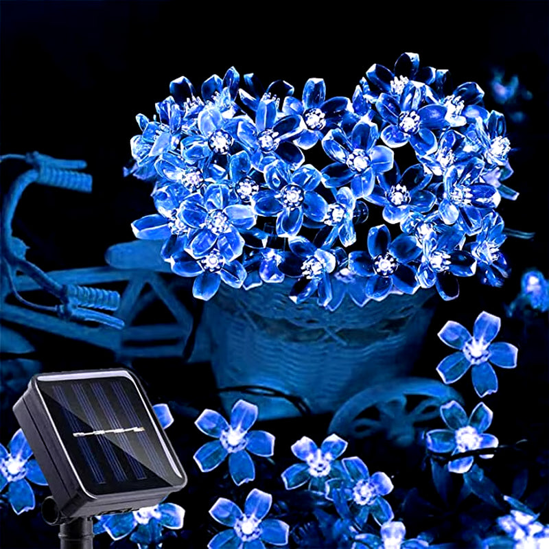 Solar Garden Lights Outdoor Solar Flower String Lights Solar Outdoor Lights Waterproof Flower Lights Garden Decoration Outdoor