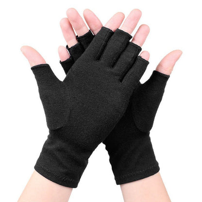 Hemp Gray/Black Half-Finger Compression Gloves – Fitness & Rehab