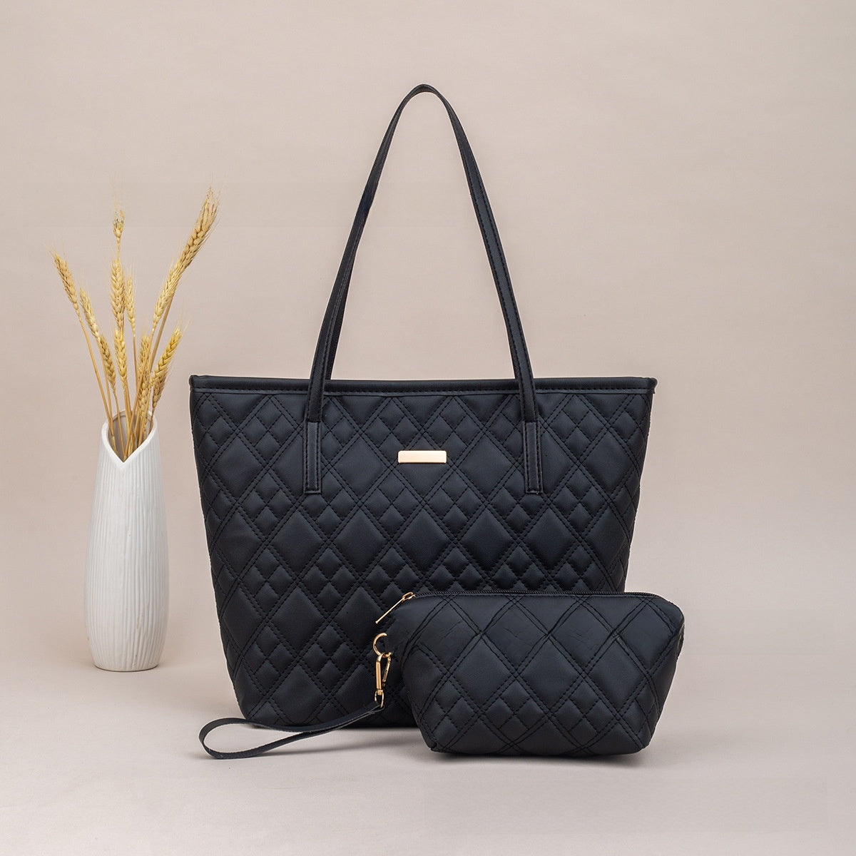 Women Embroidery Shoulder Tote Bag Set