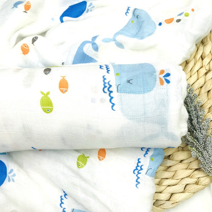 Baby Bamboo Fiber Swaddle Blanket .