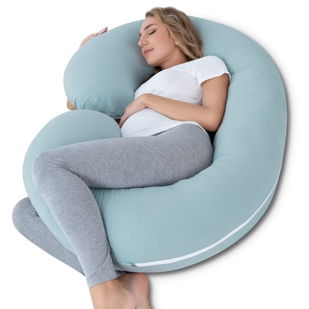 Cooling Pregnancy Pillow, Maternity Pillow for Pregnant Women(Cooling Blue)