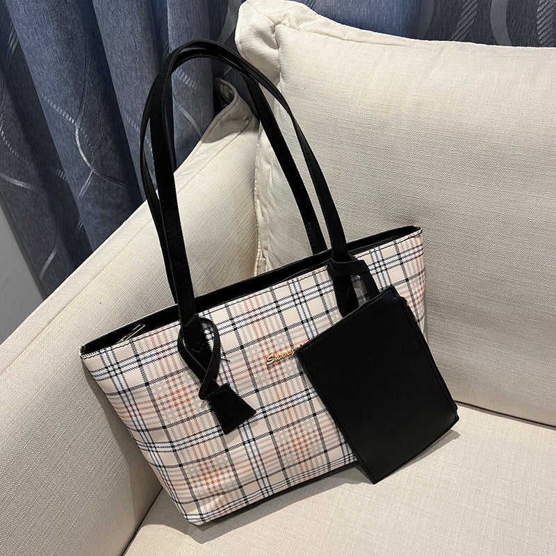 Plaid Printed Tote Bag