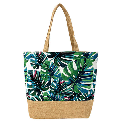 Artisan Design Cotton Linen Zip Tote Bag