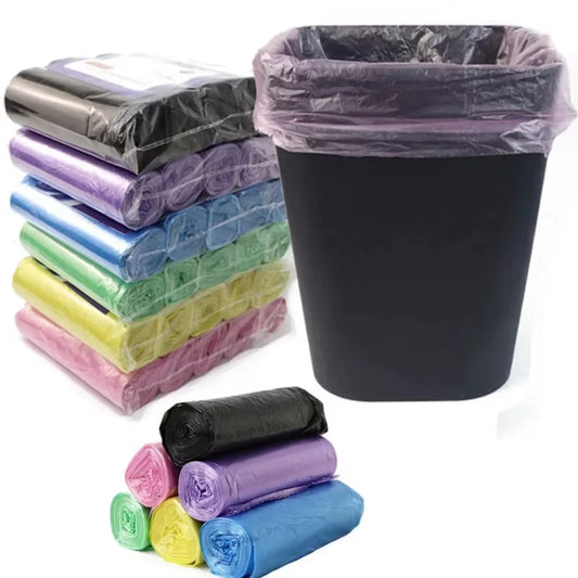 5 Rolls Disposable Small Trash Bags Portable Pe Rubbish Bags Wastebasket Bags Small Garbage Bags Office Kitchen Waste