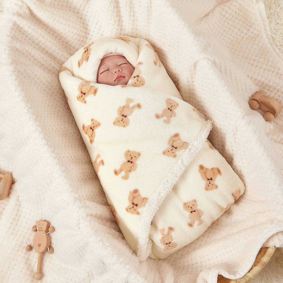 Cartoon Animal Flannel Baby Blanket