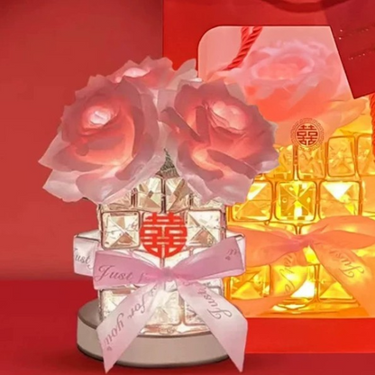 Rose Crystal USB Table Lamp