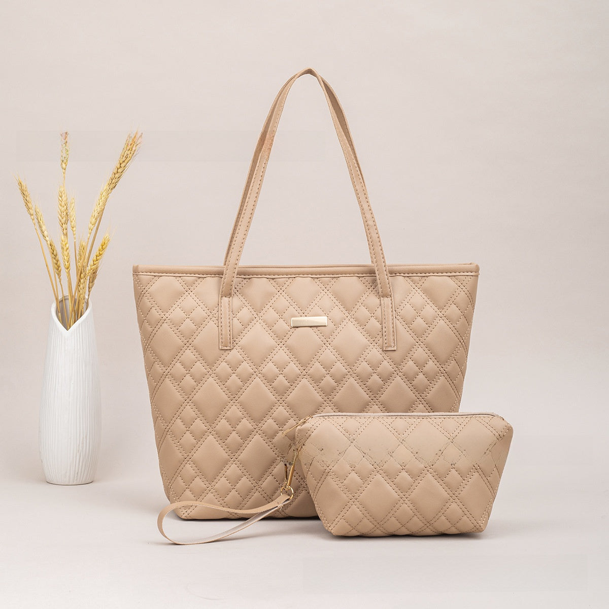 Women Embroidery Shoulder Tote Bag Set