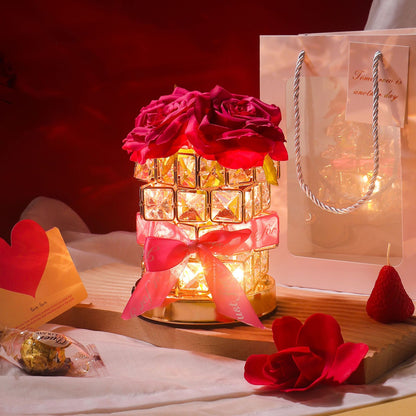 Rose Crystal USB Table Lamp