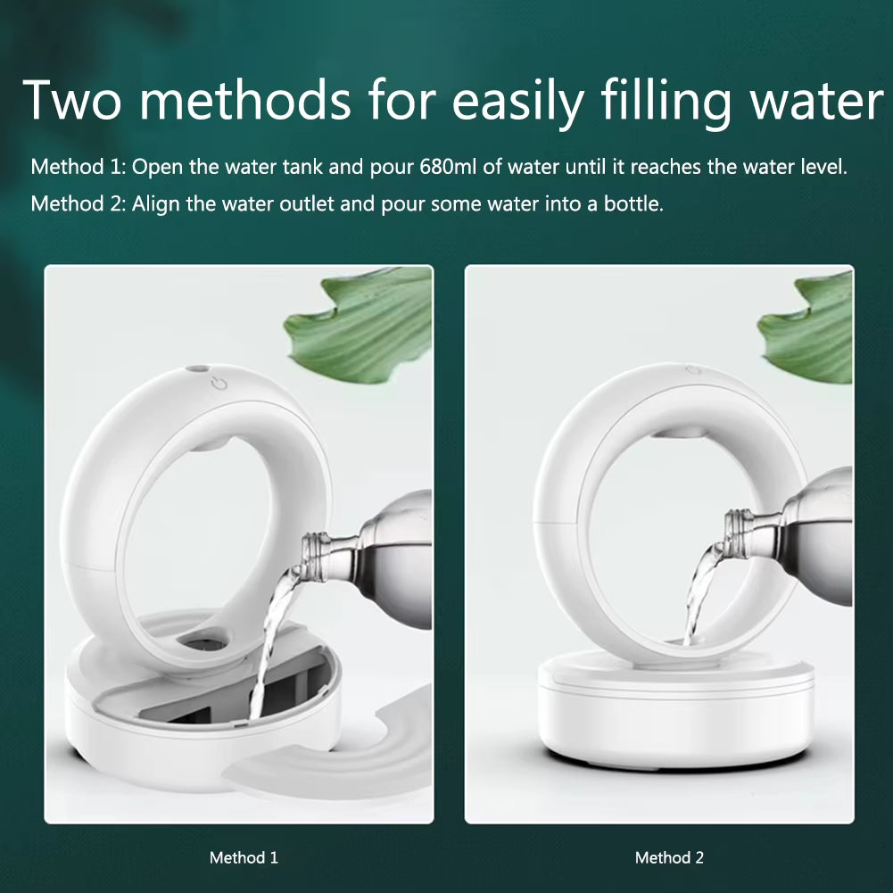 680Ml Anti-Gravity Air Humidifier Water Drop Mist Maker Fogger Electric Humidifiers Aromatherapy Diffuser Household Air Purifier