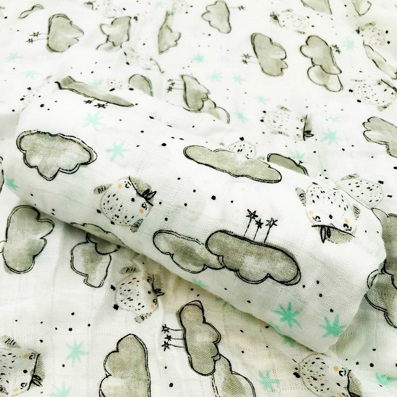 Baby Bamboo Fiber Swaddle Blanket .