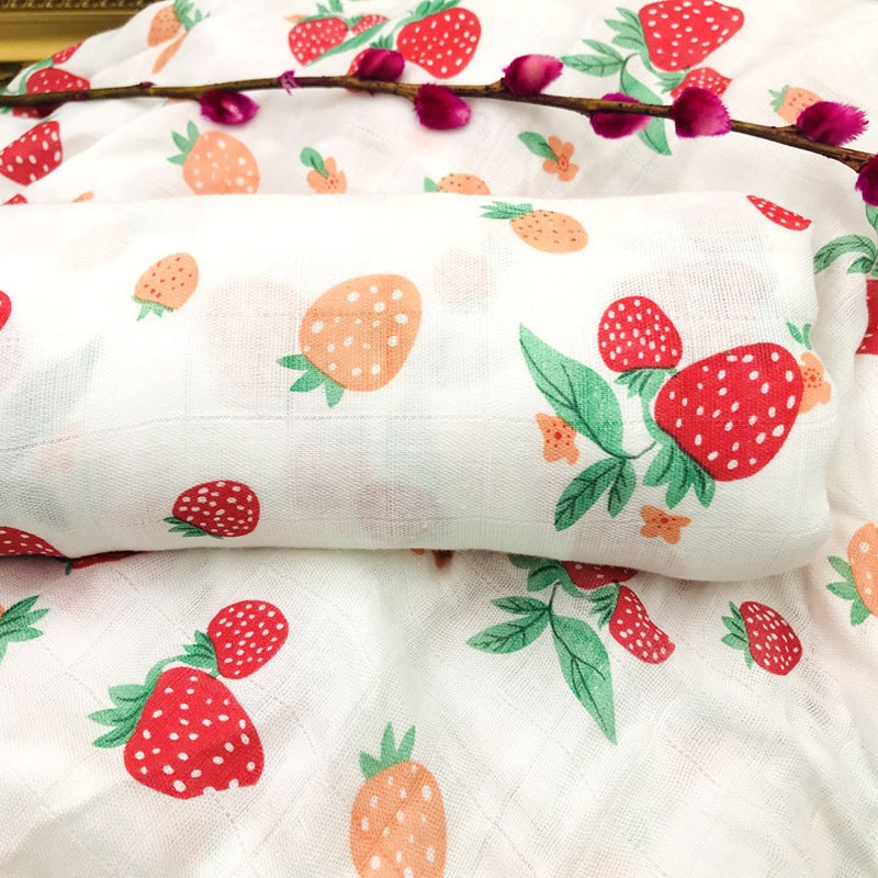 Baby Bamboo Fiber Swaddle Blanket .