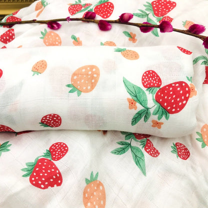 Baby Bamboo Fiber Swaddle Blanket .