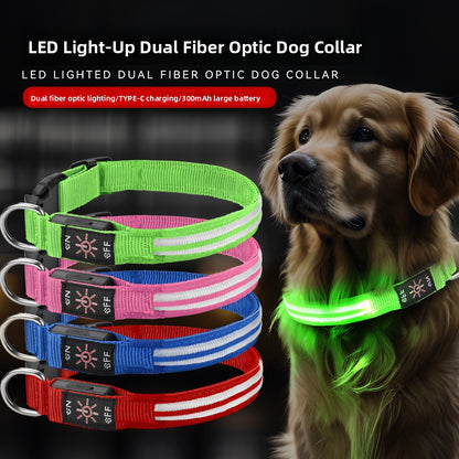 PawLuxe Illuminated Dog Collar – Rechargeable Waterproof Design