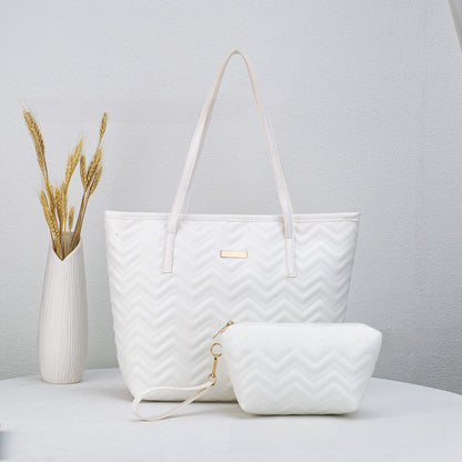Women Embroidery Shoulder Tote Bag Set