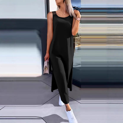 Women Sleeveless  Dress With Lace Design Back .