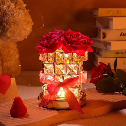 Rose Crystal USB Table Lamp
