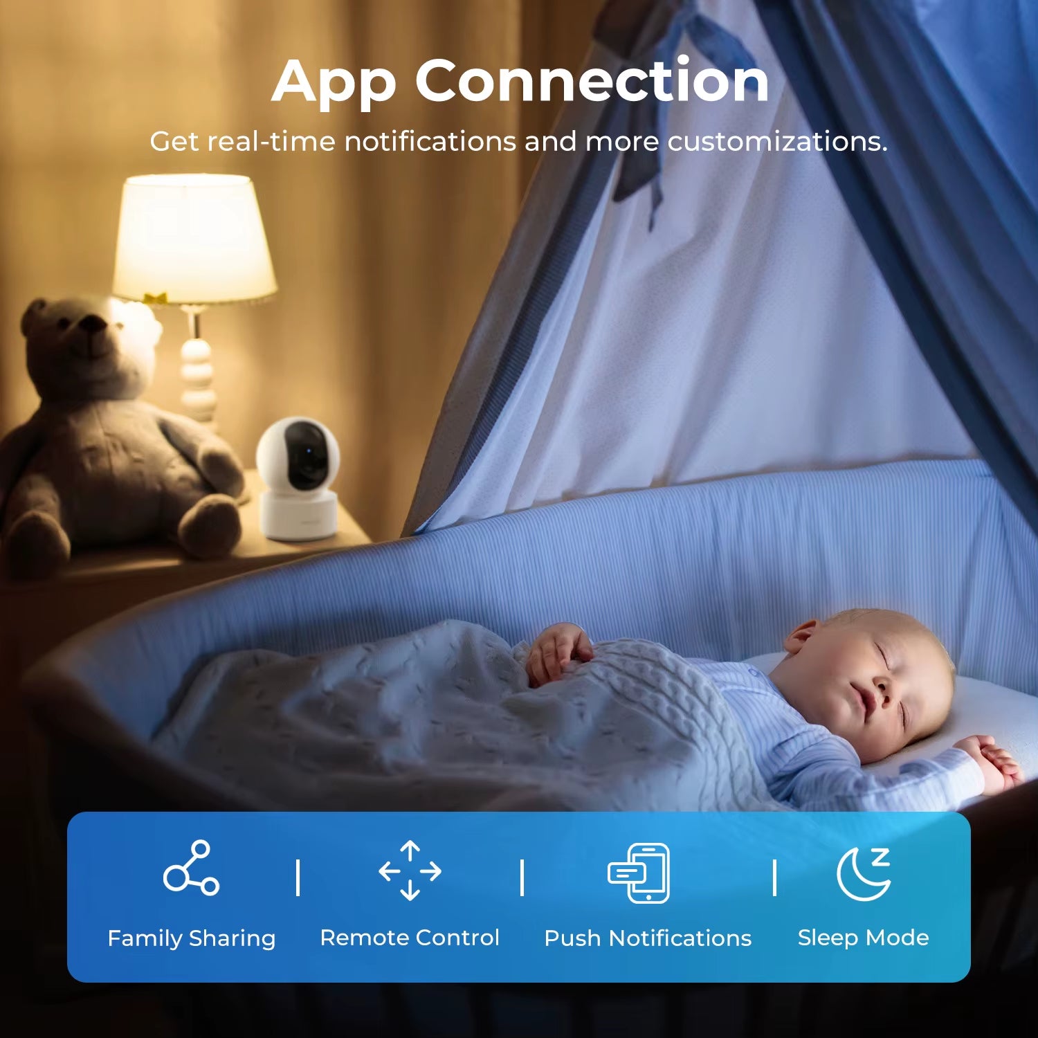 C21 2.5K IP Security Camera Mihome App 360° Night Vision Baby Monitor with App, 2-Way Audio, AI Detection