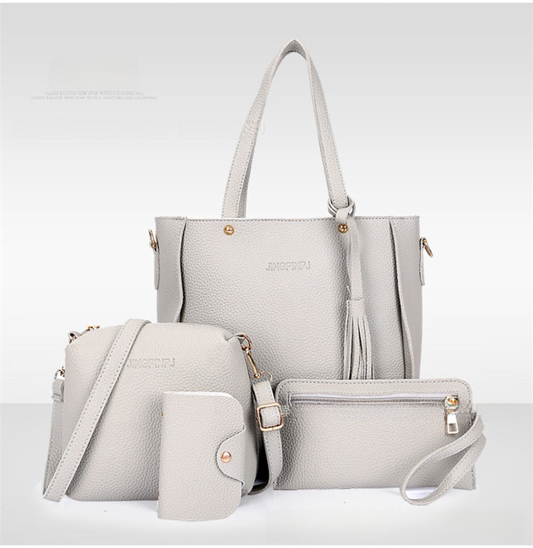 chic 4-piece bucket bag set