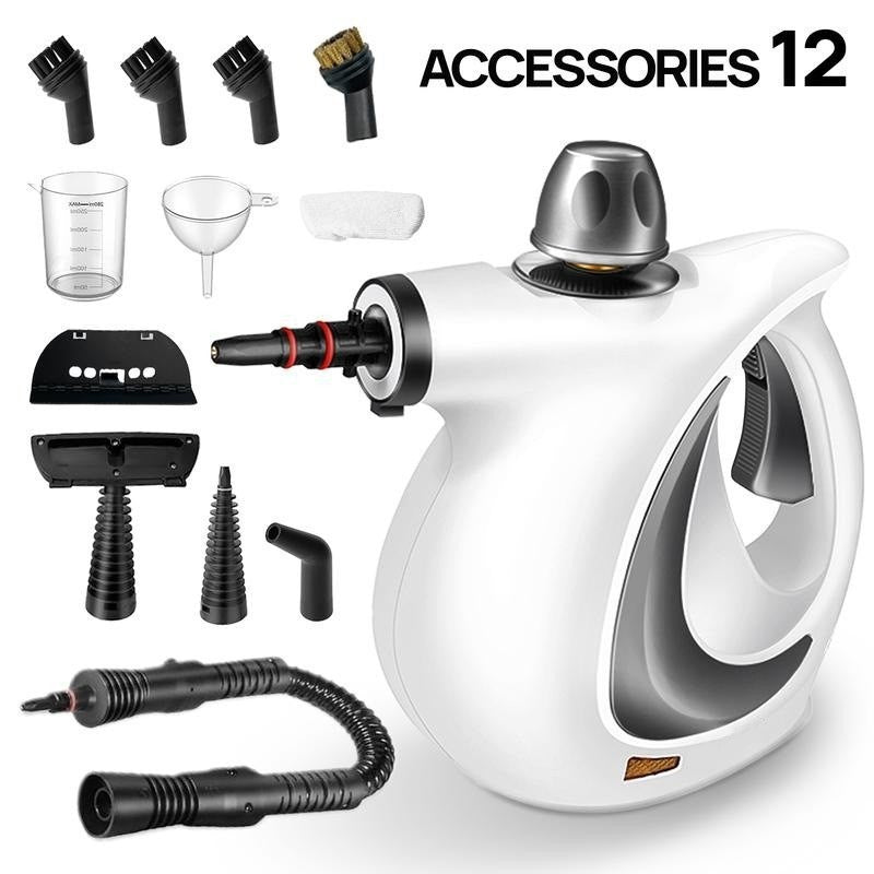 High-Pressure Steam Cleaner – 12-Piece Cleaning Kit