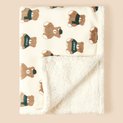 Cartoon Animal Flannel Baby Blanket