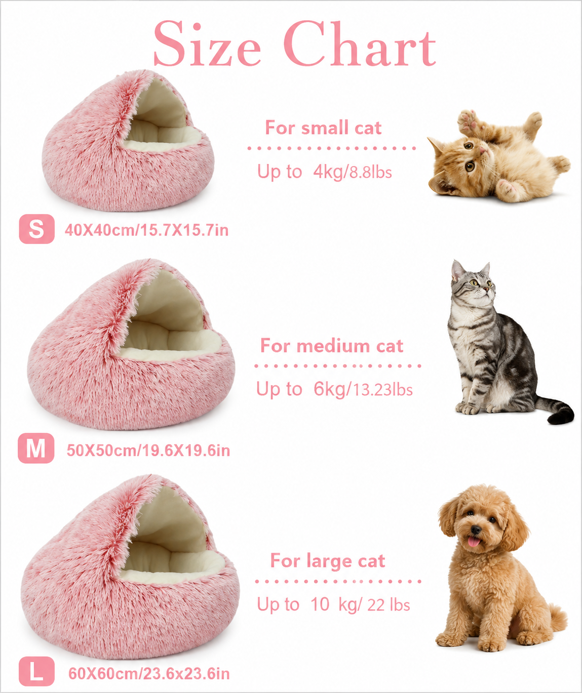 Cozy Plush Pet Bed for Cats & Small Dogs
