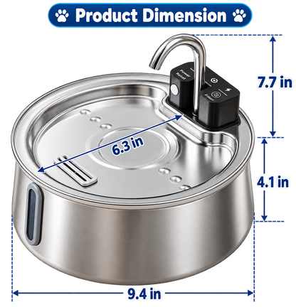 Stainless Steel Pet Water Fountain